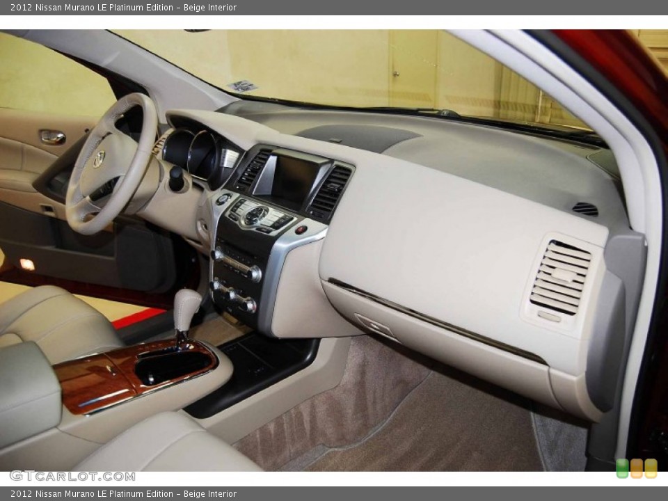 Beige Interior Dashboard for the 2012 Nissan Murano LE Platinum Edition #77929779