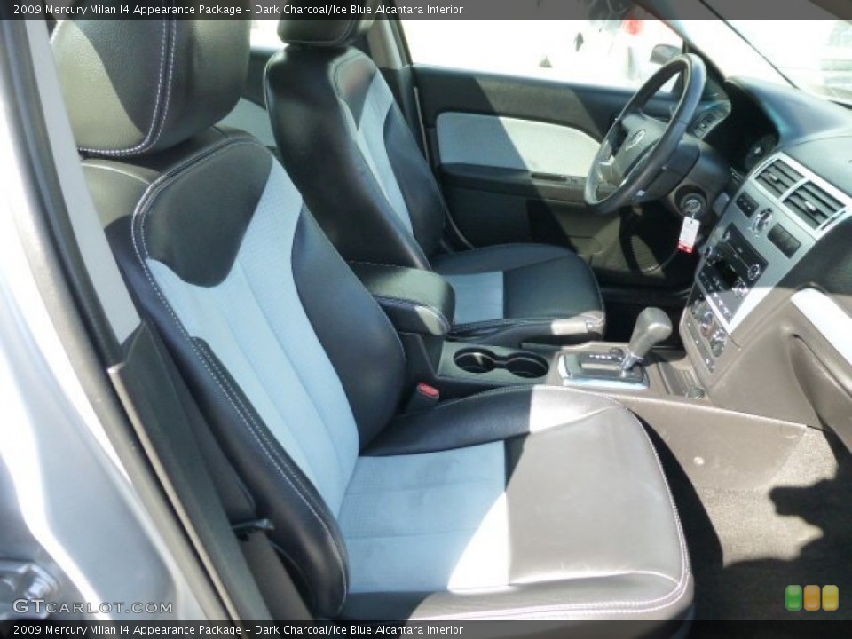 Dark Charcoal/Ice Blue Alcantara Interior Front Seat for the 2009 Mercury Milan I4 Appearance Package #77930451