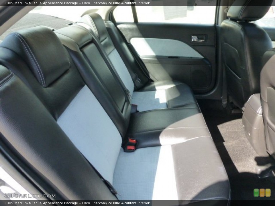 Dark Charcoal/Ice Blue Alcantara Interior Rear Seat for the 2009 Mercury Milan I4 Appearance Package #77930508