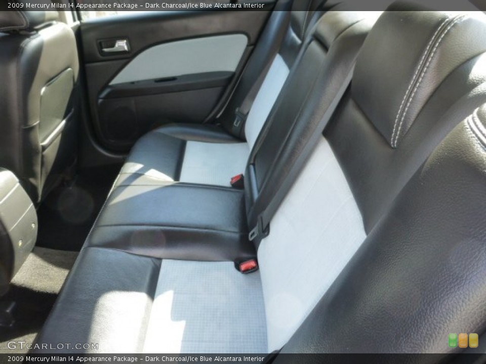 Dark Charcoal/Ice Blue Alcantara Interior Rear Seat for the 2009 Mercury Milan I4 Appearance Package #77930568