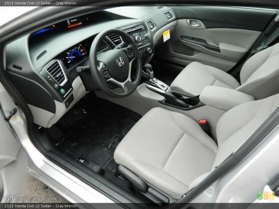 Gray Interior Prime Interior for the 2013 Honda Civic LX Sedan #77931514