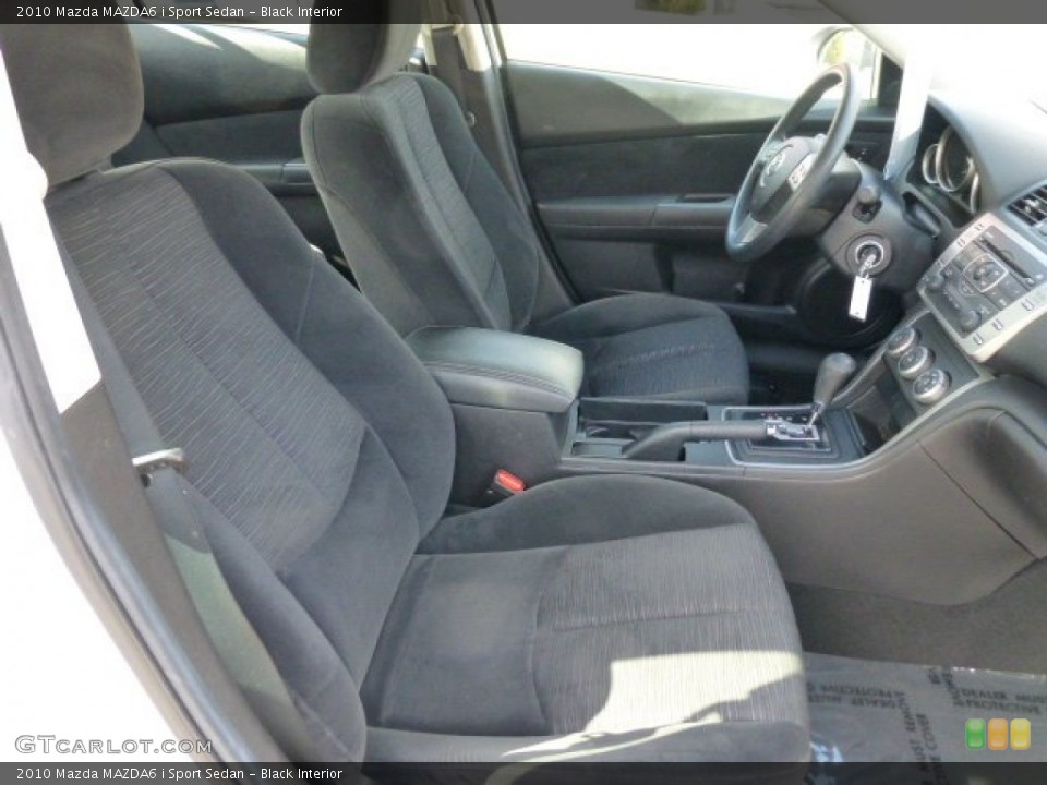 Black Interior Front Seat for the 2010 Mazda MAZDA6 i Sport Sedan #77931987