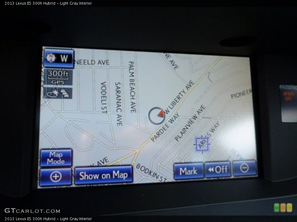 Light Gray Interior Navigation for the 2013 Lexus ES 300h Hybrid #77932651