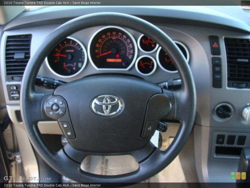 Sand Beige Interior Steering Wheel for the 2010 Toyota Tundra TRD Double Cab 4x4 #77933763