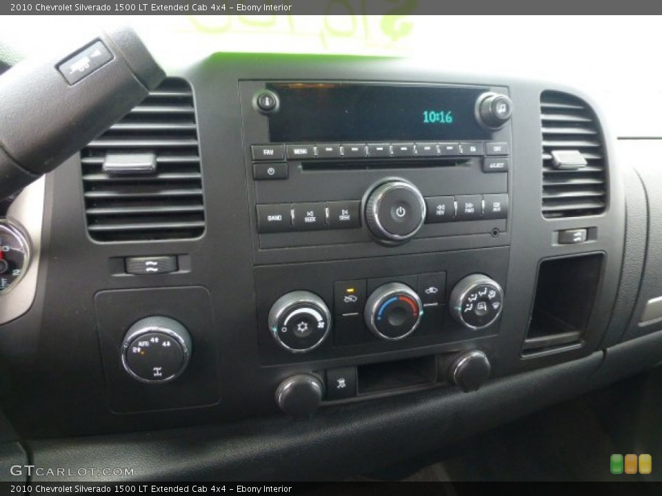 Ebony Interior Controls for the 2010 Chevrolet Silverado 1500 LT Extended Cab 4x4 #77934285