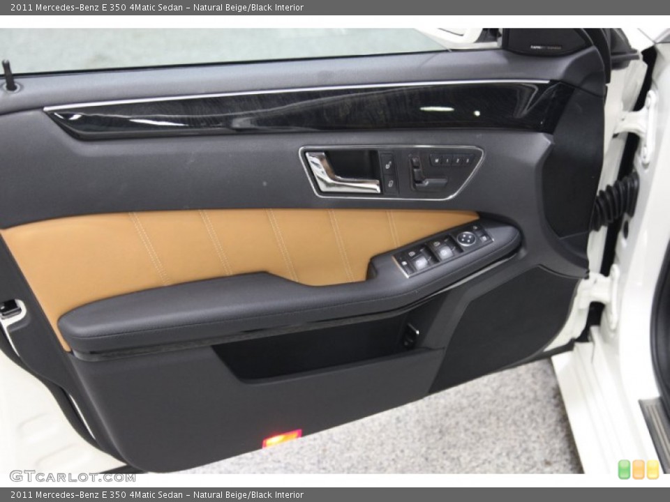 Natural Beige/Black Interior Door Panel for the 2011 Mercedes-Benz E 350 4Matic Sedan #77934289