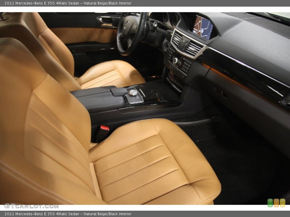 Natural Beige/Black Interior Front Seat for the 2011 Mercedes-Benz E 350 4Matic Sedan #77934359
