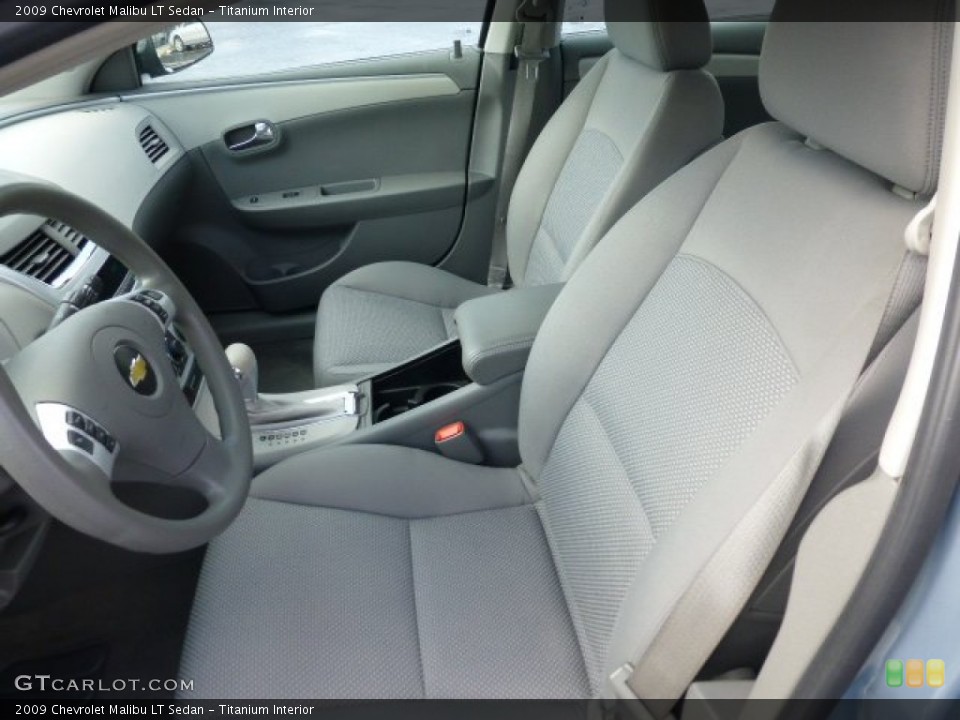 Titanium Interior Front Seat for the 2009 Chevrolet Malibu LT Sedan #77934540