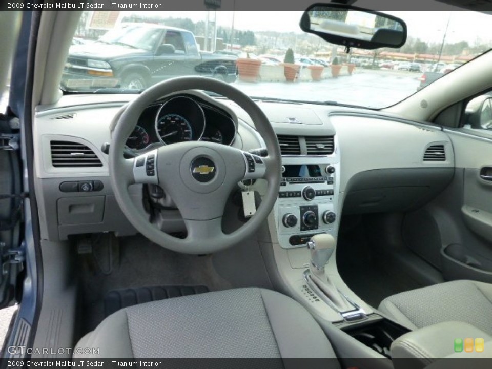 Titanium Interior Prime Interior for the 2009 Chevrolet Malibu LT Sedan #77934578