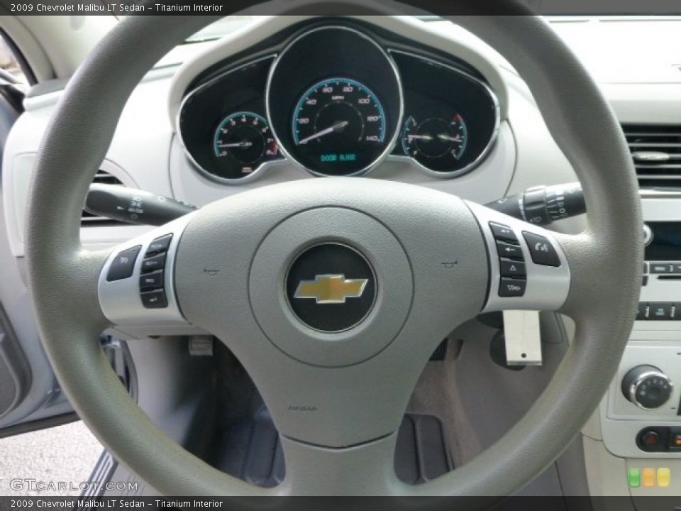 Titanium Interior Steering Wheel for the 2009 Chevrolet Malibu LT Sedan #77934687