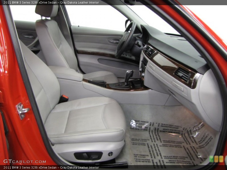 Gray Dakota Leather Interior Front Seat for the 2011 BMW 3 Series 328i xDrive Sedan #77936252