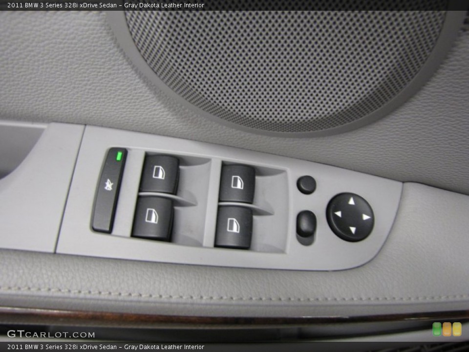 Gray Dakota Leather Interior Controls for the 2011 BMW 3 Series 328i xDrive Sedan #77936346