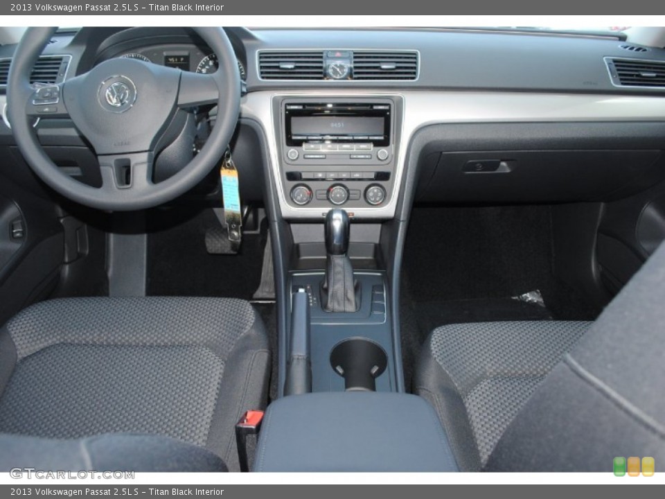 Titan Black Interior Dashboard for the 2013 Volkswagen Passat 2.5L S #77936438