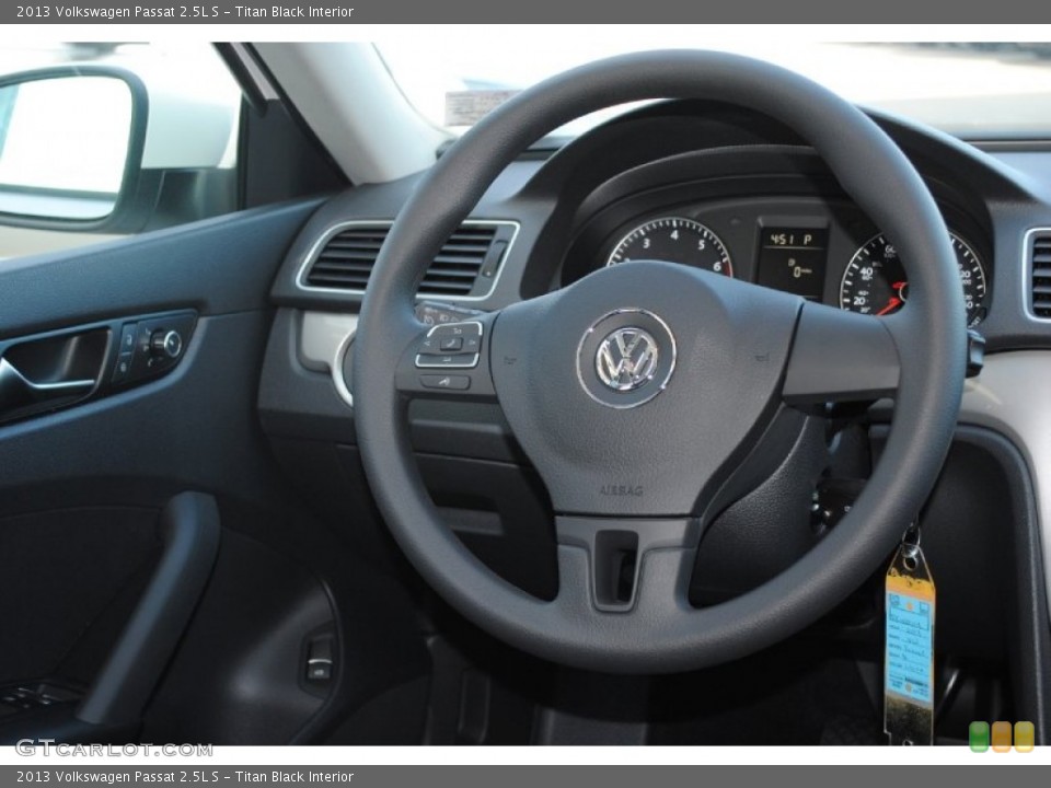 Titan Black Interior Steering Wheel for the 2013 Volkswagen Passat 2.5L S #77936463