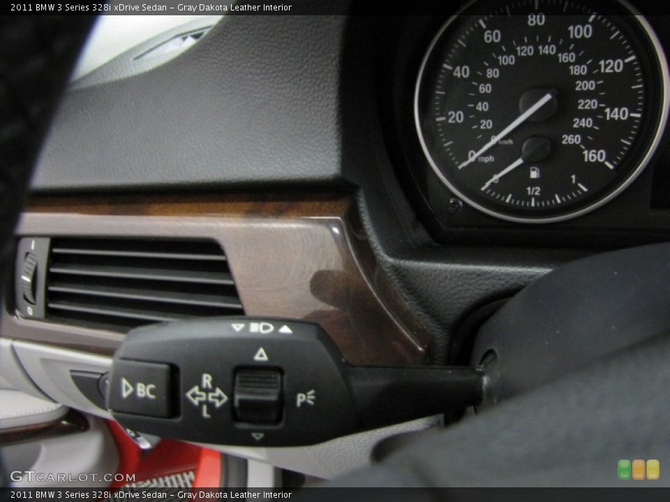 Gray Dakota Leather Interior Controls for the 2011 BMW 3 Series 328i xDrive Sedan #77936514