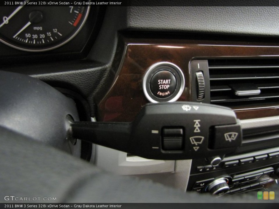 Gray Dakota Leather Interior Controls for the 2011 BMW 3 Series 328i xDrive Sedan #77936580