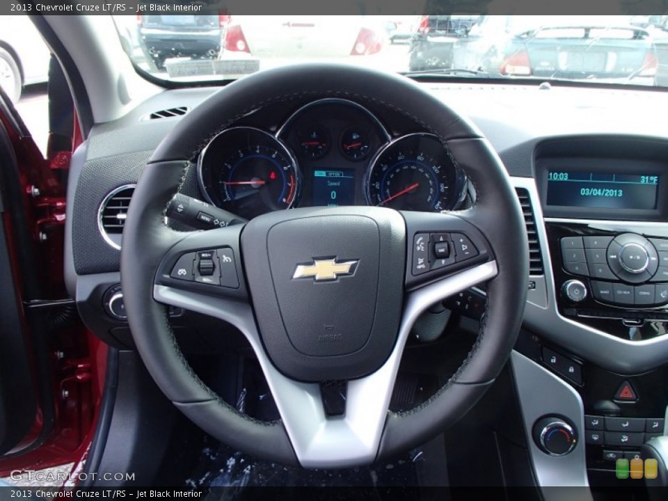 Jet Black Interior Steering Wheel for the 2013 Chevrolet Cruze LT/RS #77937247