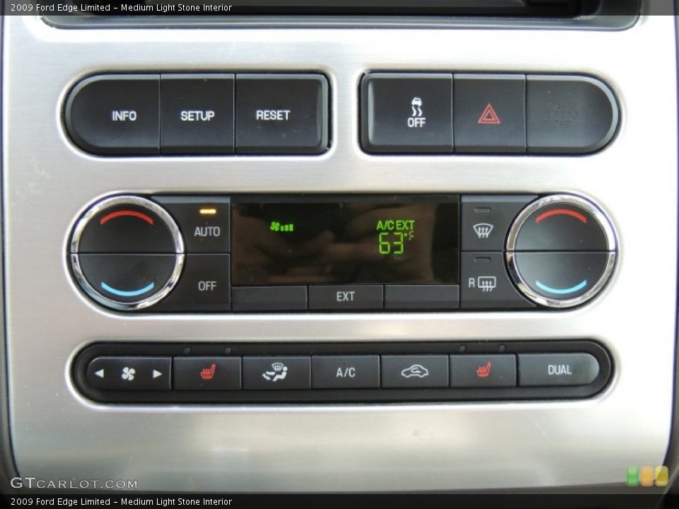 Medium Light Stone Interior Controls for the 2009 Ford Edge Limited #77937276