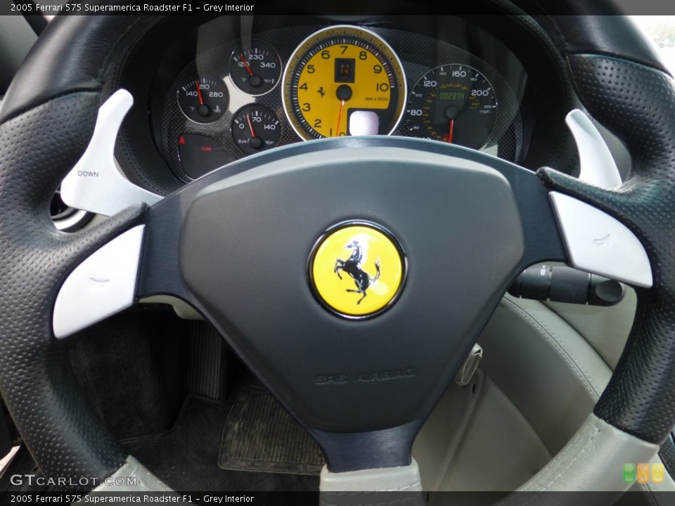 Grey Interior Steering Wheel for the 2005 Ferrari 575 Superamerica Roadster F1 #77937483