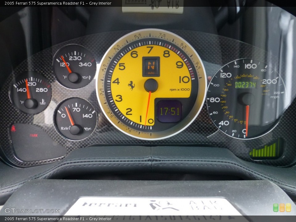 Grey Interior Gauges for the 2005 Ferrari 575 Superamerica Roadster F1 #77937522
