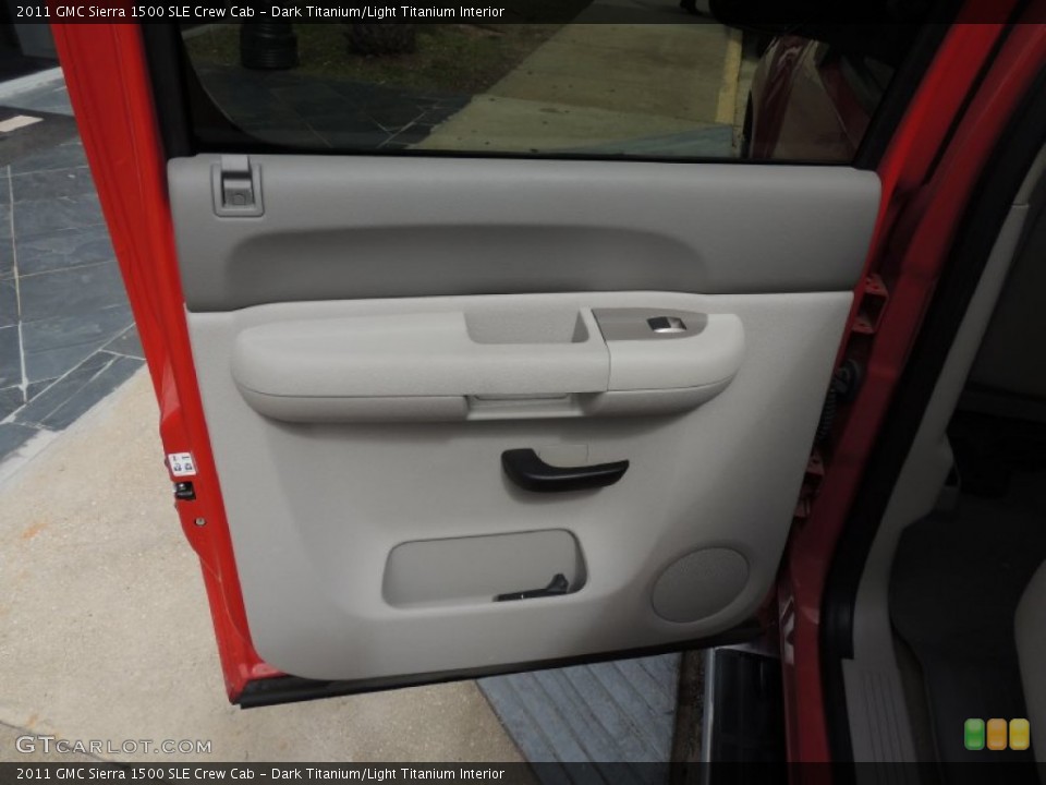 Dark Titanium/Light Titanium Interior Door Panel for the 2011 GMC Sierra 1500 SLE Crew Cab #77938731
