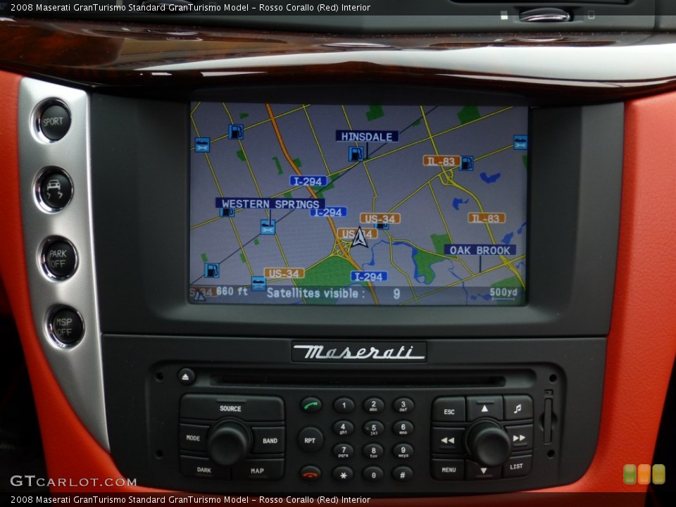 Rosso Corallo (Red) Interior Navigation for the 2008 Maserati GranTurismo  #77938836