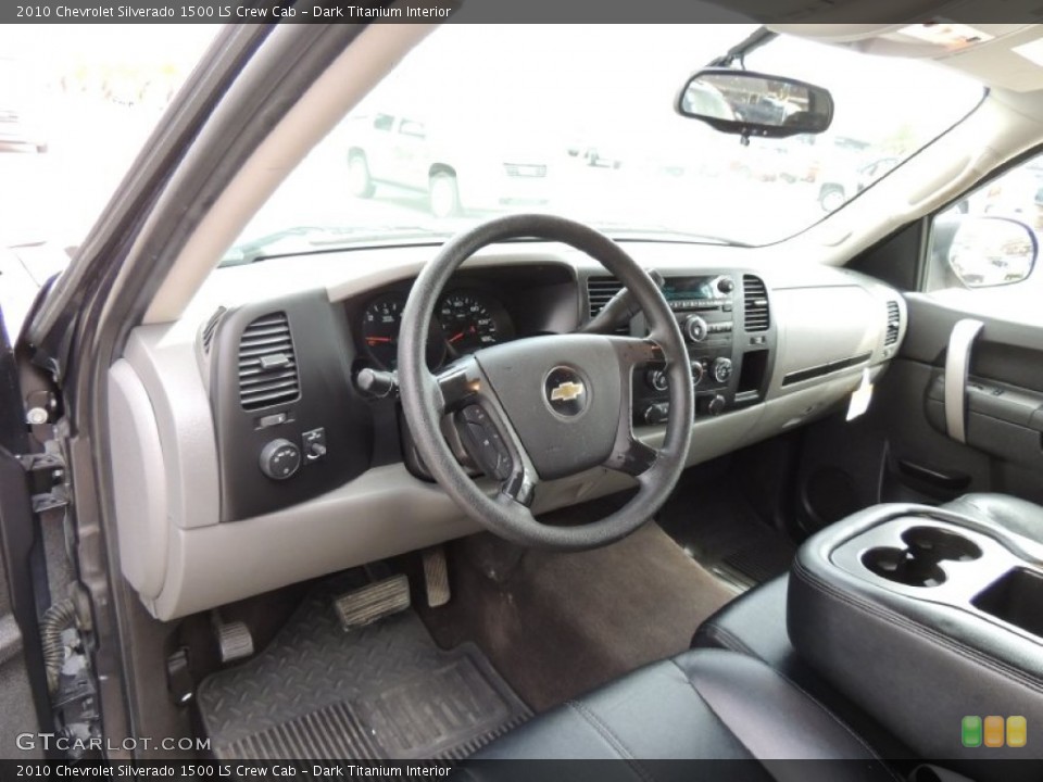 Dark Titanium Interior Prime Interior for the 2010 Chevrolet Silverado 1500 LS Crew Cab #77939308