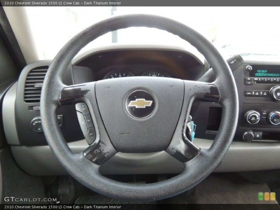 Dark Titanium Interior Steering Wheel for the 2010 Chevrolet Silverado 1500 LS Crew Cab #77939353