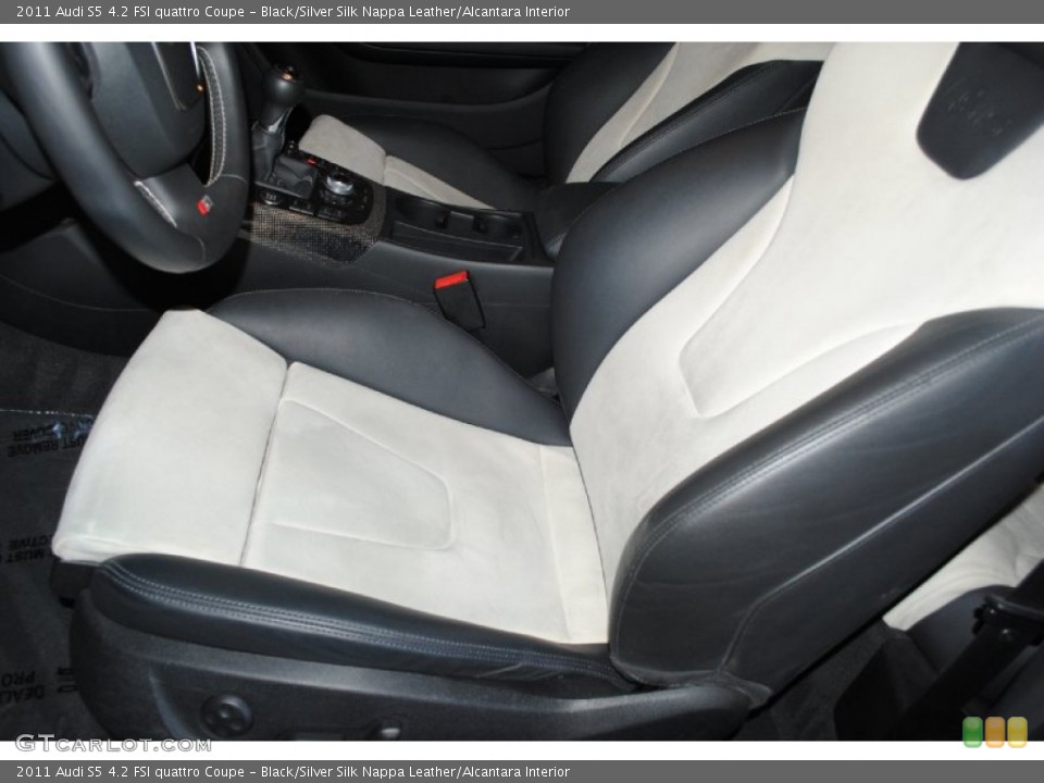 Black/Silver Silk Nappa Leather/Alcantara Interior Front Seat for the 2011 Audi S5 4.2 FSI quattro Coupe #77939399