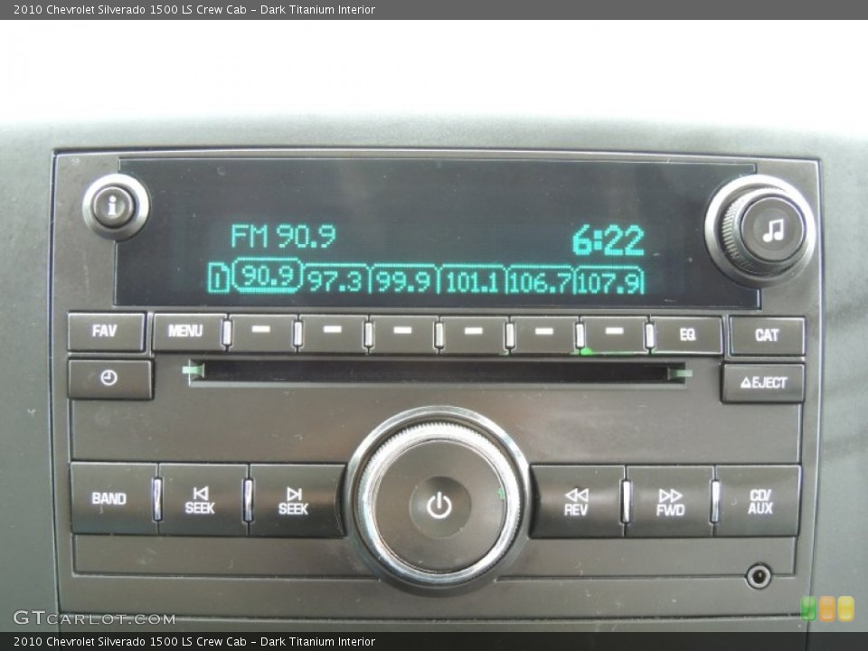 Dark Titanium Interior Audio System for the 2010 Chevrolet Silverado 1500 LS Crew Cab #77939445
