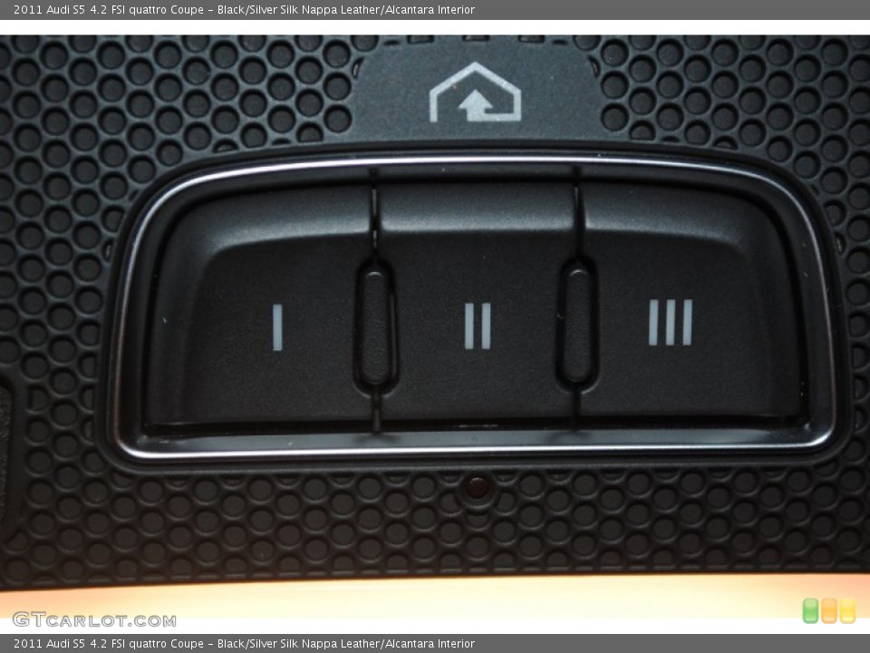 Black/Silver Silk Nappa Leather/Alcantara Interior Controls for the 2011 Audi S5 4.2 FSI quattro Coupe #77939574