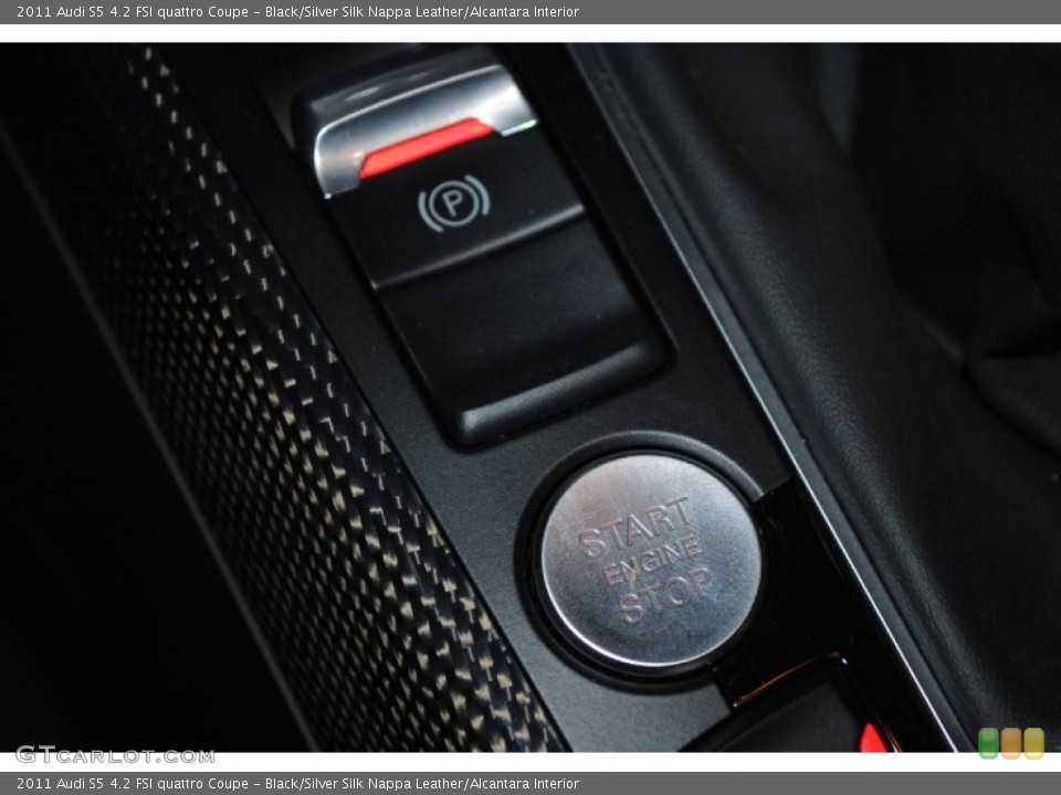 Black/Silver Silk Nappa Leather/Alcantara Interior Controls for the 2011 Audi S5 4.2 FSI quattro Coupe #77939866