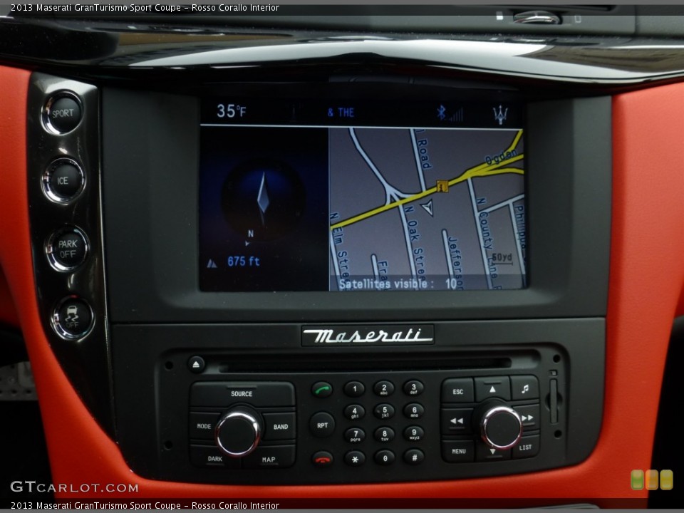Rosso Corallo Interior Navigation for the 2013 Maserati GranTurismo Sport Coupe #77940240