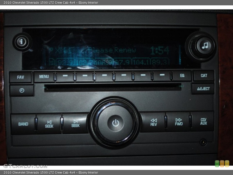 Ebony Interior Audio System for the 2010 Chevrolet Silverado 1500 LTZ Crew Cab 4x4 #77940808