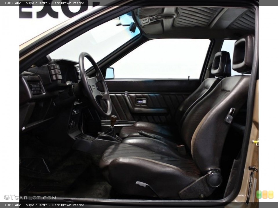 Dark Brown Interior Front Seat for the 1983 Audi Coupe quattro #77941128