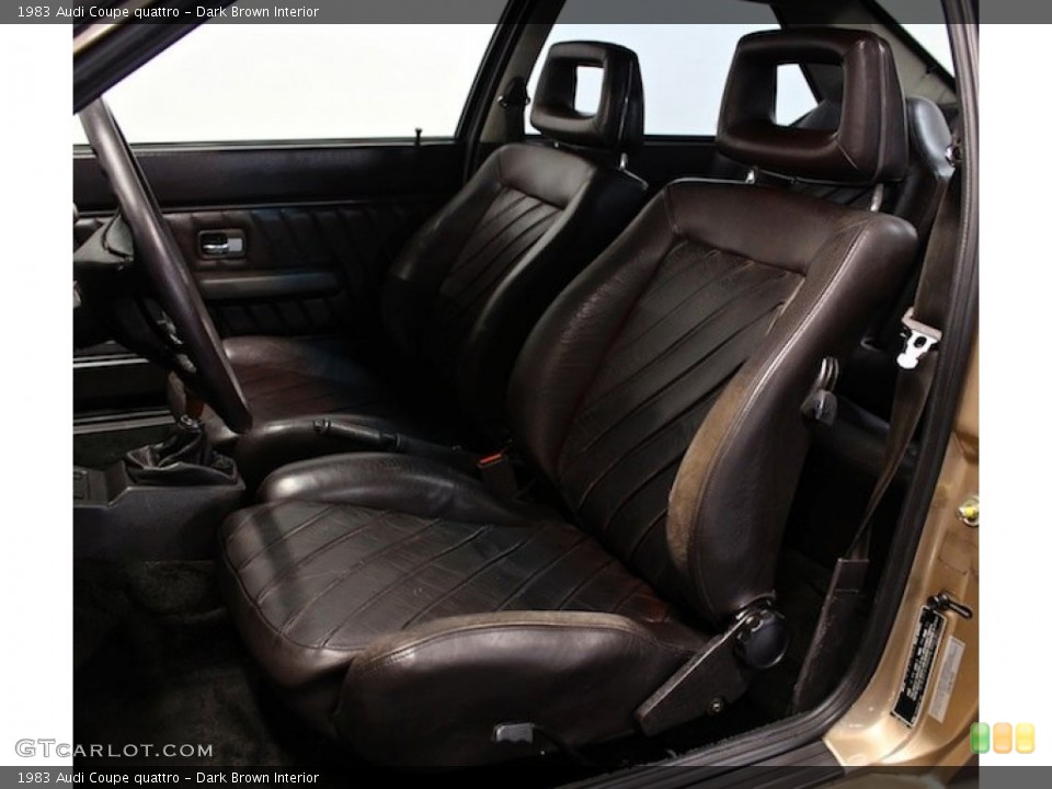 Dark Brown Interior Front Seat for the 1983 Audi Coupe quattro #77941168