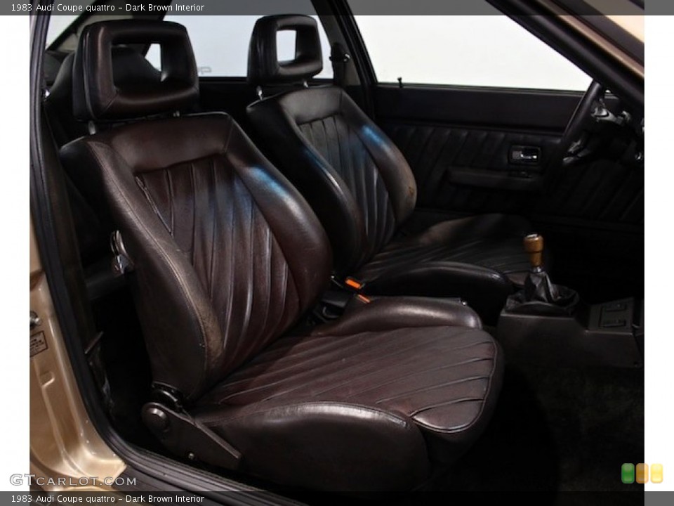 Dark Brown Interior Front Seat for the 1983 Audi Coupe quattro #77941203