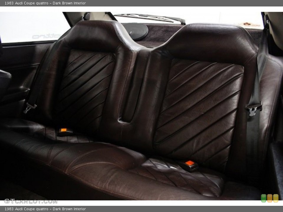 Dark Brown Interior Rear Seat for the 1983 Audi Coupe quattro #77941224