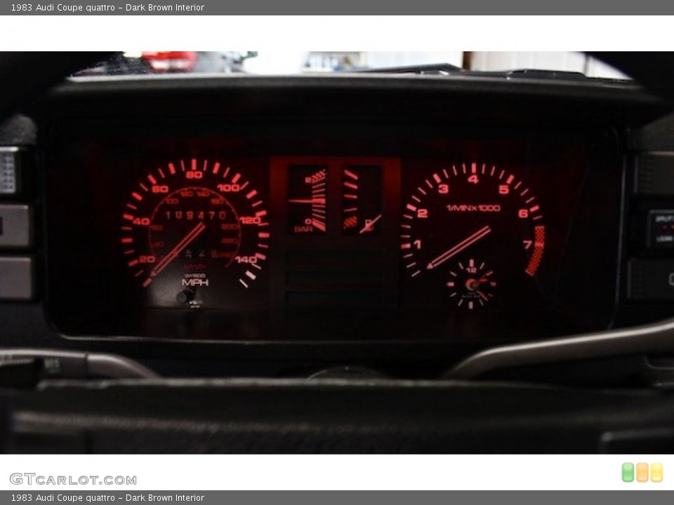 Dark Brown Interior Gauges for the 1983 Audi Coupe quattro #77941365
