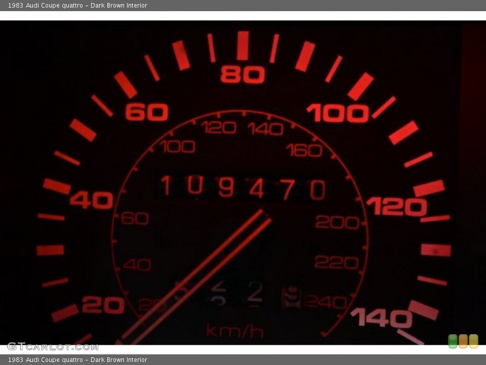 Dark Brown Interior Gauges for the 1983 Audi Coupe quattro #77941386