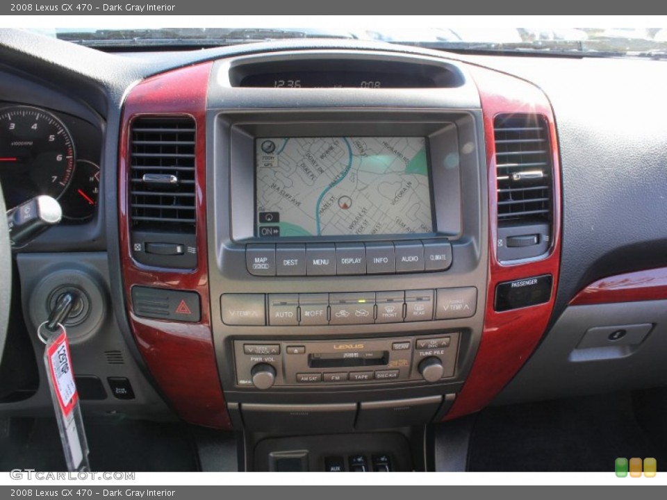 Dark Gray Interior Controls for the 2008 Lexus GX 470 #77941427