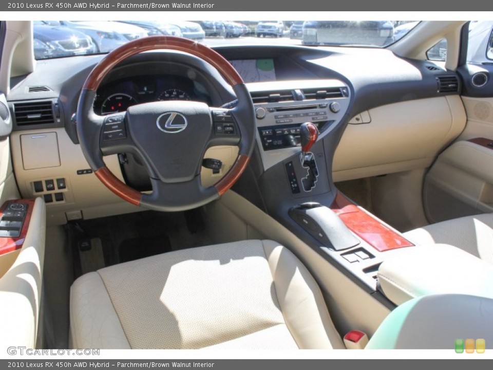 Parchment/Brown Walnut Interior Prime Interior for the 2010 Lexus RX 450h AWD Hybrid #77942787