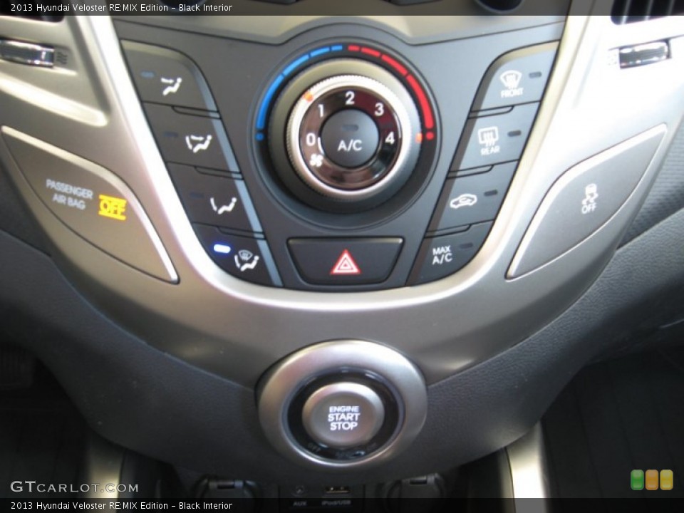 Black Interior Controls for the 2013 Hyundai Veloster RE:MIX Edition #77943759