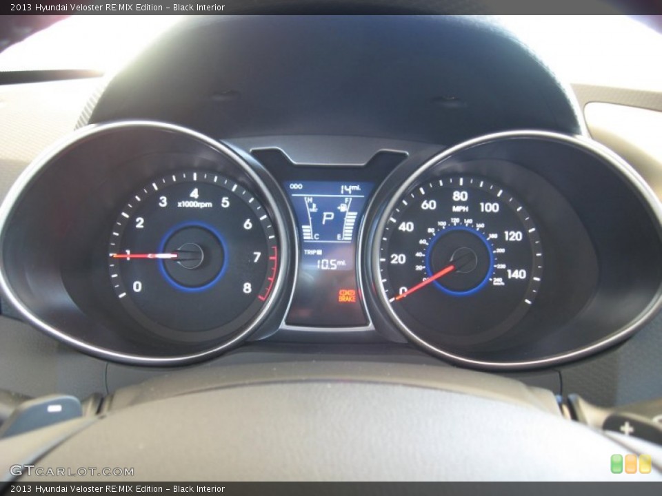 Black Interior Gauges for the 2013 Hyundai Veloster RE:MIX Edition #77943830