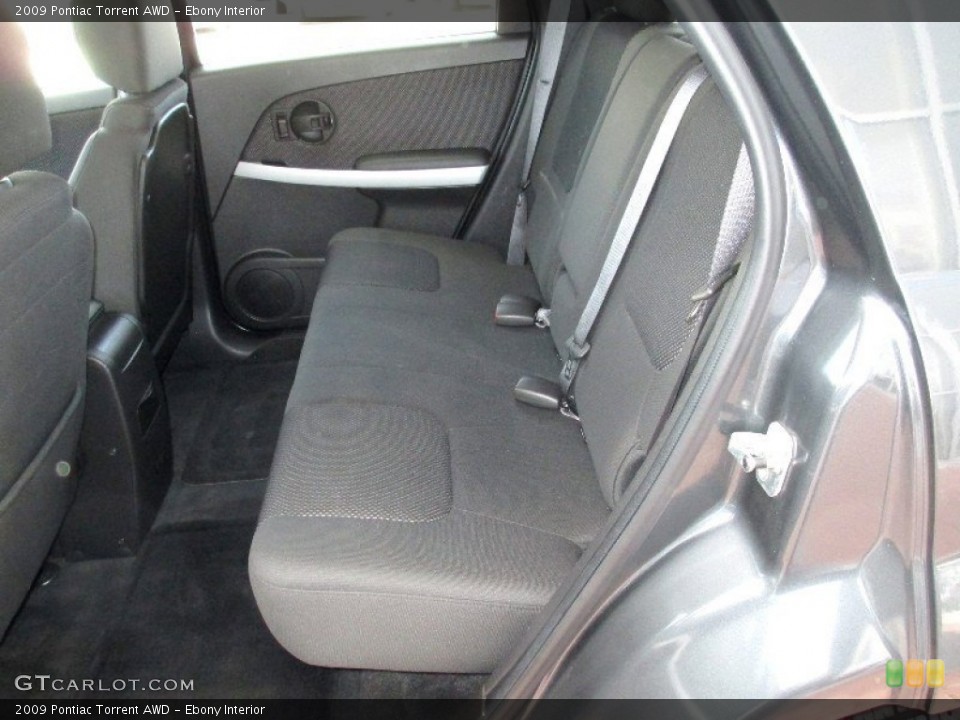 Ebony Interior Rear Seat for the 2009 Pontiac Torrent AWD #77943978