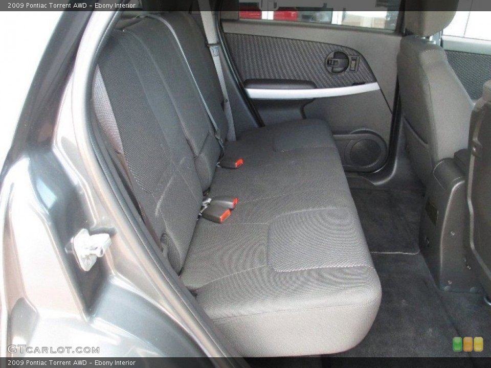 Ebony Interior Rear Seat for the 2009 Pontiac Torrent AWD #77944036