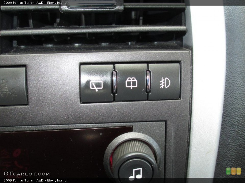 Ebony Interior Controls for the 2009 Pontiac Torrent AWD #77944185