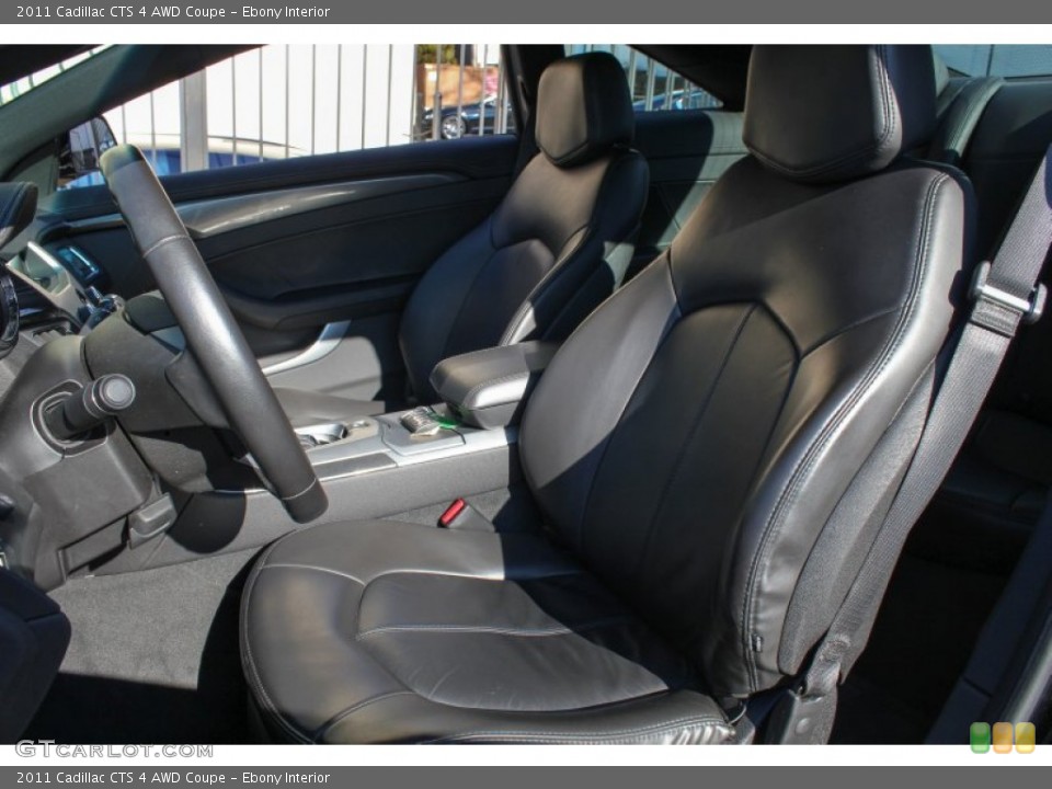 Ebony Interior Front Seat for the 2011 Cadillac CTS 4 AWD Coupe #77946679