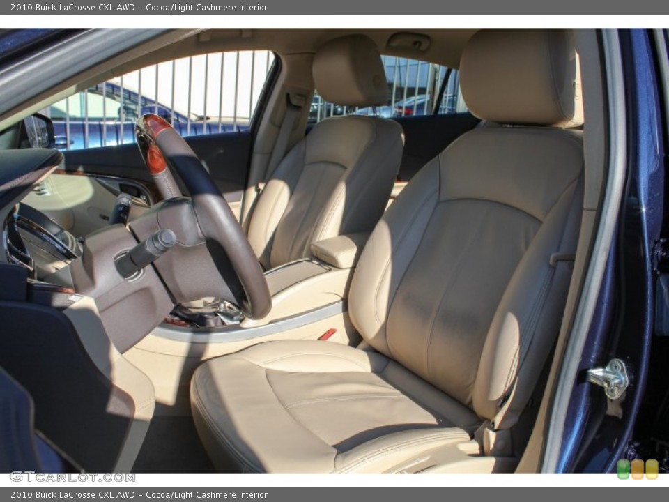 Cocoa/Light Cashmere Interior Front Seat for the 2010 Buick LaCrosse CXL AWD #77947249