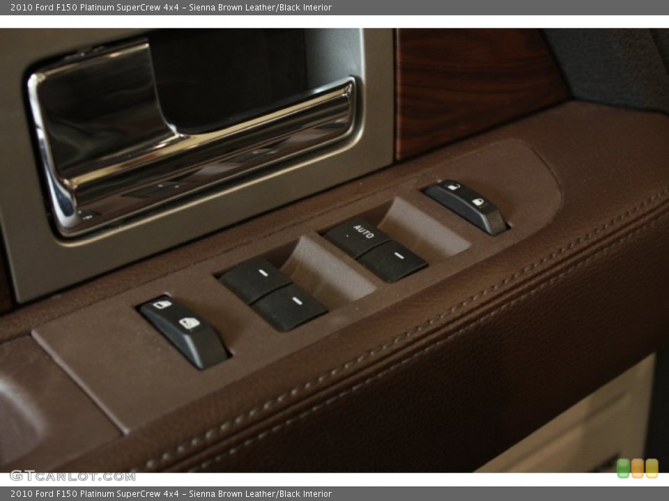 Sienna Brown Leather/Black Interior Controls for the 2010 Ford F150 Platinum SuperCrew 4x4 #77947795